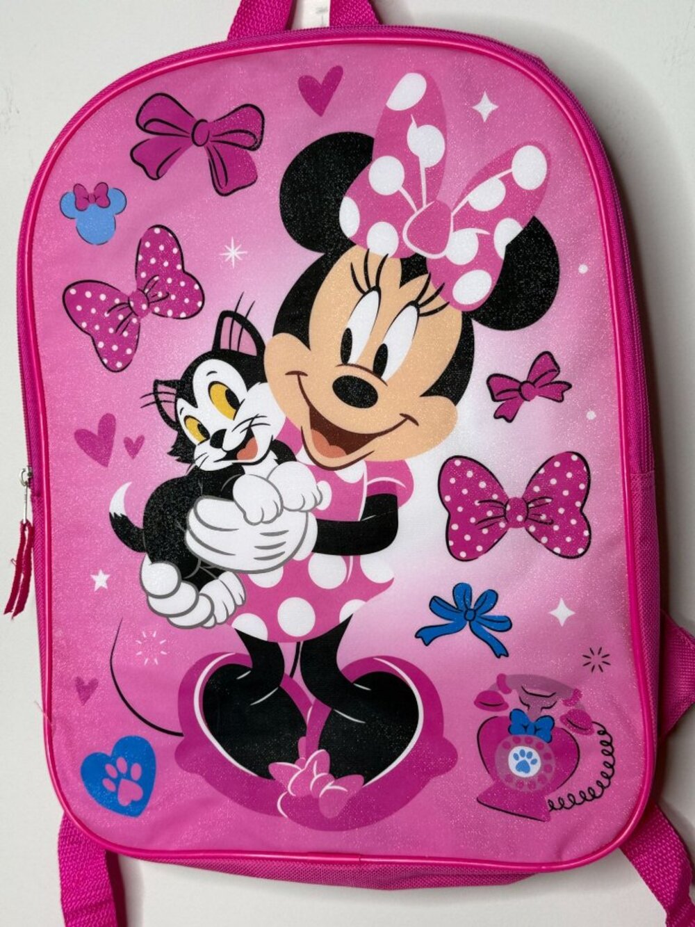 Disney Minnie Mouse Figaro Pink Kids Backpack NWT - Picture 2 of 7